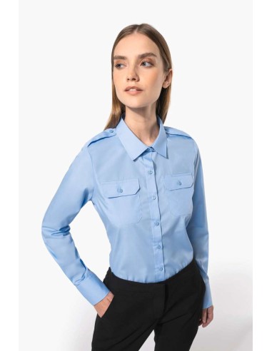 KAR-K506-LADIES’ LONG-SLEEVED PILOT SHIRT